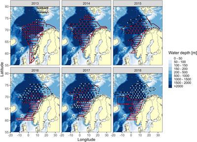 Feeding Hotspots and Distribution of Fin and Humpback Whales in the Norwegian Sea From 2013 to 2018